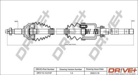 P├ô┼üO┼Ü NAP─śDOWA CITROEN C5 08- PRAWA Drive+ DP2110100197