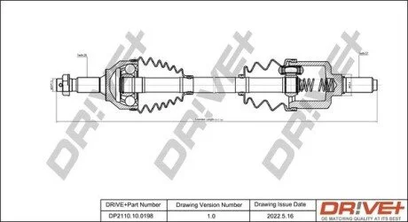 P├ô┼üO┼Ü NAP─śDOWA CITROEN C5 08- LEWA Drive+ DP2110100198