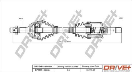 P├ô┼üO┼Ü NAP─śDOWA CITROEN C3 PICASSO 1.4 09 - /PRZ/ LEWA Drive+ DP2110100200