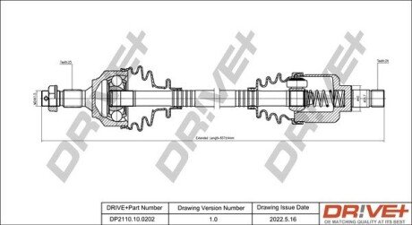 P├ô┼üO┼Ü NAP─śDOWA CITROEN C4 II 09- LEWA Drive+ DP2110100202