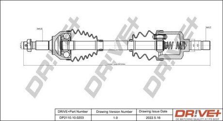 P├ô┼üO┼Ü NAP─śDOWA CITROEN C5 08- LEWA Drive+ DP2110100203