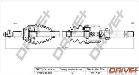 P├ô┼üO┼Ü NAP─śDOWA CITROEN C5 08- PRAWA Drive+ DP2110100205 (фото 1)