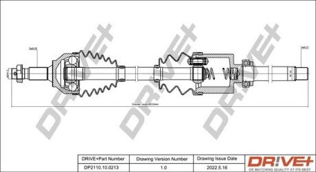 P├ô┼üO┼Ü NAP─śDOWA CITROEN C5 08- PRAWA Drive+ DP2110100213