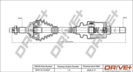 P├ô┼üO┼Ü NAP─śDOWA CITROEN BERLINGO 1.8, 1.9 96- LEWA Drive+ DP2110100227