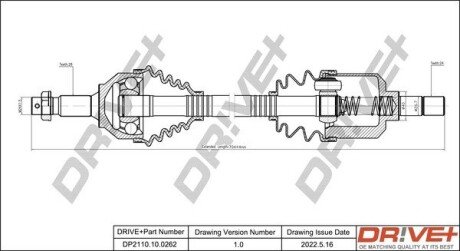 P├ô┼üO┼Ü NAP─śDOWA CITROEN C5 08- LEWA Drive+ DP2110100262