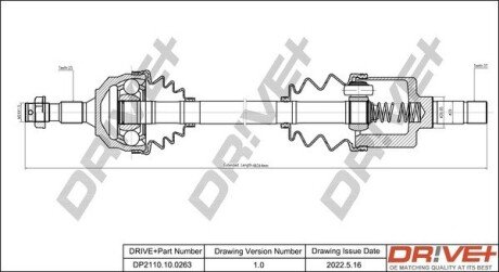 P├ô┼üO┼Ü NAP─śDOWA PEUGEOT 307 03-08 LEWA Drive+ DP2110100263