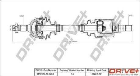 P├ô┼üO┼Ü NAP─śDOWA PEUGEOT 308 07-14 LEWA Drive+ DP2110100264