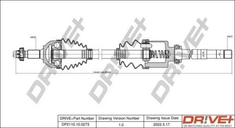 P├ô┼üO┼Ü NAP─śDOWA CITROEN C4 09- PRAWA Drive+ DP2110100273