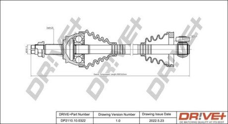 P├ô┼üO┼Ü NAP─śDOWA FIAT PUNTO EVO 09- LEWA Drive+ DP2110100322