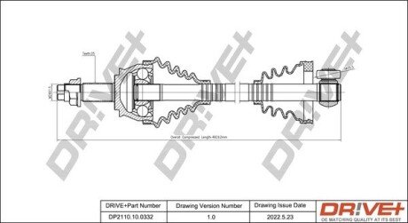 P├ô┼üO┼Ü NAP─śDOWA FIAT PUNTO EVO 09- PRAWA Drive+ DP2110100332