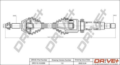 P├ô┼üO┼Ü NAP─śDOWA FORD FIESTA 01-08 PRAWA Drive+ DP2110100359