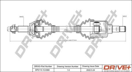 P├ô┼üO┼Ü NAP─śDOWA FORD FIESTA 01-08 LEWA Drive+ DP2110100360