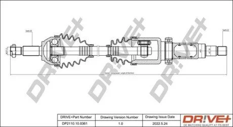 P├ô┼üO┼Ü NAP─śDOWA FORD FIESTA 01-08 PRAWA Drive+ DP2110100361