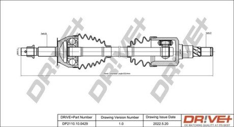 P├ô┼üO┼Ü NAP─śDOWA NISSAN NAVARA 05- LEWA/PR AWA Drive+ DP2110100429