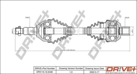 P├ô┼üO┼Ü NAP─śDOWA OPEL ASTRA 04-10 PRAWA Drive+ DP2110100448 (фото 1)