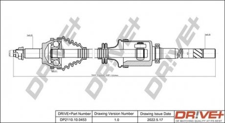 Піввісь Renault Master 98- (R) (28x39x1118x51T) Drive+ DP2110100453