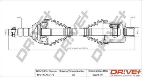 P├ô┼üO┼Ü NAP─śDOWA OPEL ASTRA 04-10 PRAWA Drive+ DP2110100475 (фото 1)