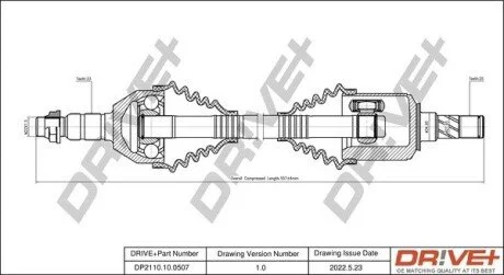 P├ô┼üO┼Ü NAP─śDOWA OPEL ASTRA 2.0T 04- LEWA Drive+ DP2110100507