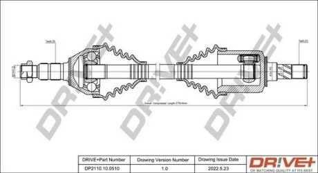 P├ô┼üO┼Ü NAP─śDOWA OPEL ASTRA 04-10 LEWA Drive+ DP2110100510