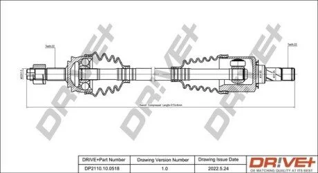 P├ô┼üO┼Ü NAP─śDOWA OPEL CORSA 06-14 LEWA Drive+ DP2110100518 (фото 1)