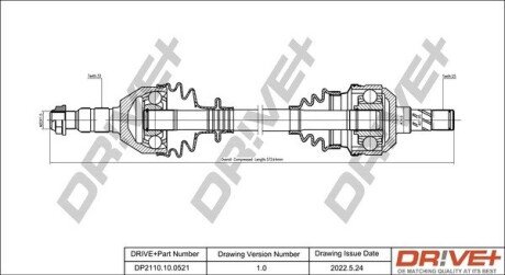 P├ô┼üO┼Ü NAP─śDOWA OPEL ASTRA 04-10 LEWA Drive+ DP2110100521