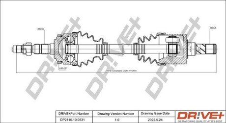 P├ô┼üO┼Ü NAP─śDOWA OPEL MERIVA 03-10 LEWA Drive+ DP2110100531