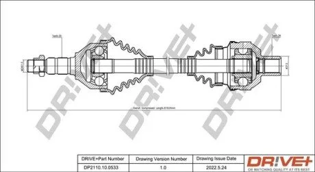 P├ô┼üO┼Ü NAP─śDOWA OPEL VECTRA 04-08 PRAWA Drive+ DP2110100533 (фото 1)