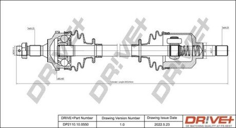 P├ô┼üO┼Ü NAP─śDOWA PEUGEOT 206 00-09 LEWA Drive+ DP2110100550