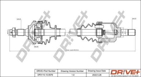 P├ô┼üO┼Ü NAP─śDOWA PEUGEOT 406 2.0 99-04 LEW A Drive+ DP2110100576 (фото 1)