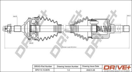 P├ô┼üO┼Ü NAP─śDOWA PEUGEOT 406 2.0HDI 01-04 LEWA Drive+ DP2110100578 (фото 1)