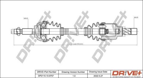 P├ô┼üO┼Ü NAP─śDOWA RENAULT CLIO 05-14 LEWA Drive+ DP2110100757