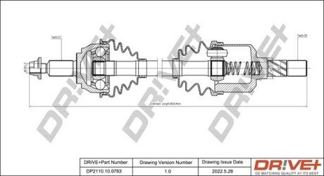 P├ô┼üO┼Ü NAP─śDOWA RENAULT LAGUNA 07-15 LEWA Drive+ DP2110100783