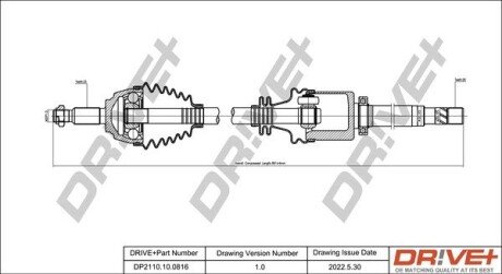 P├ô┼üO┼Ü NAP─śDOWA RENAULT CLIO 05-12 PRAWA Drive+ DP2110100816