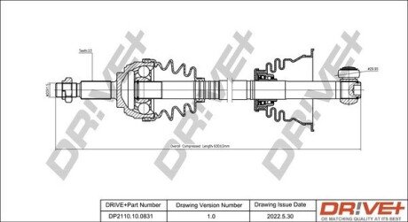 P├ô┼üO┼Ü NAP─śDOWA RENAULT TWINGO 07-14 LEWA Drive+ DP2110100831