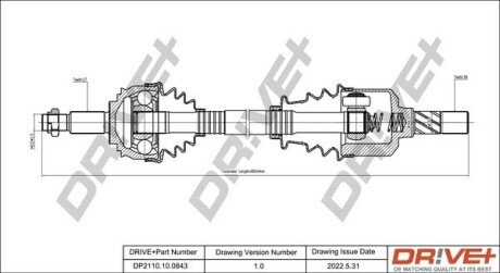 P├ô┼üO┼Ü NAP─śDOWA RENAULT ESPACE 06- LEWA Drive+ DP2110100843