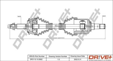 P├ô┼üO┼Ü NAP─śDOWA TOYOTA AURIS 07-12 LEWA Drive+ DP2110100902