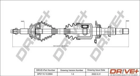P├ô┼üO┼Ü NAP─śDOWA TOYOTA VERSO 09-18 PRAWA Drive+ DP2110100904