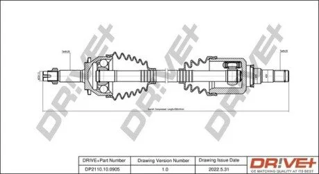 P├ô┼üO┼Ü NAP─śDOWA TOYOTA VERSO 09-18 LEWA Drive+ DP2110100905