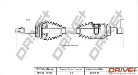 P├ô┼üO┼Ü NAP─śDOWA TOYOTA VERSO 09-18 LEWA Drive+ DP2110100906