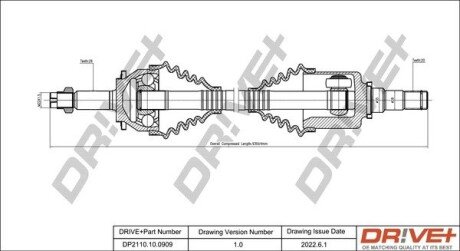 P├ô┼üO┼Ü NAP─śDOWA TOYOTA AURIS 12-18 PRAWA Drive+ DP2110100909