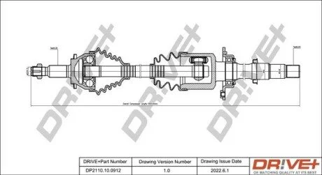 P├ô┼üO┼Ü NAP─śDOWA TOYOTA AVENSIS 08-18 PRAW A Drive+ DP2110100912