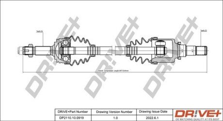 P├ô┼üO┼Ü NAP─śDOWA TOYOTA AYGO 05-14 LEWA Drive+ DP2110100919