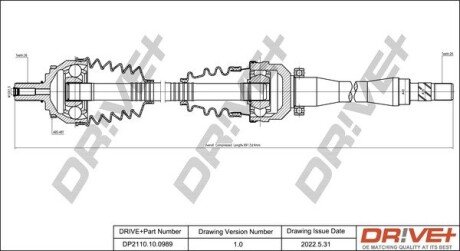 P├ô┼üO┼Ü NAP─śDOWA VOLVO S60 01-10 PRAWA Drive+ DP2110100989