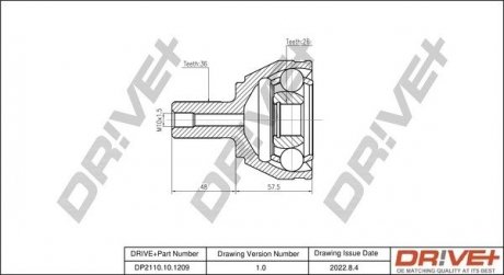 ШРКШ (зовнішній) Ford C-Max 07-10 (36/26z) Drive+ DP2110101209