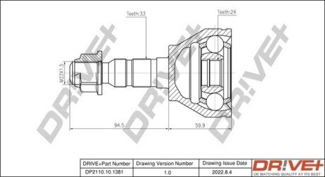 PRZEGUB OPEL ASTRA H 1.8 04- Drive+ DP2110101381