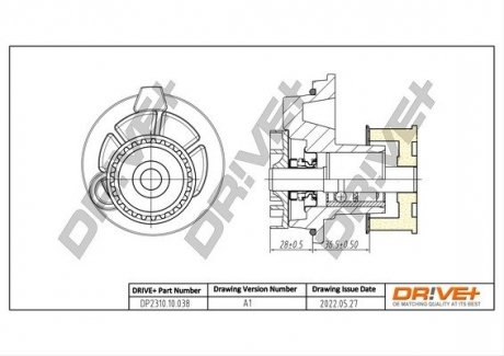 Помпа води Opel Astra/Kadett 1.7D/2.0I 16V 91- Drive+ DP231010038