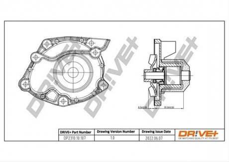 Помпа води Renault Megane II/Laguna II/Scenic II 1.9 dCi 01- Drive+ DP231010107