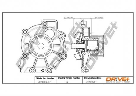 Помпа води Volvo V60/V70/S60/S80 01- Drive+ DP231010117