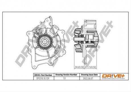 Помпа води Citroen Jumper/Peugeot Expert 2.0 BlueHDi 15- Drive+ DP231010129