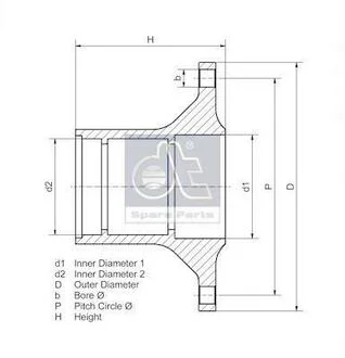 Маточина колеса BPW DT 10.10405